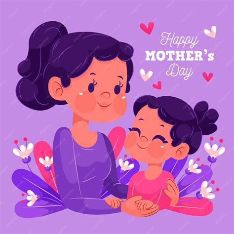 Premium Vector Flat Mothers Day Illustration