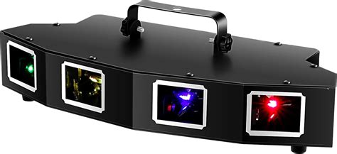 U`king Dj Lights 4 Beam Effect Party Lights Sound Activated Dj Rgby Led Projector