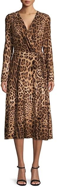 Dolce Gabbana Leopard Print Midi Dress ShopStyle