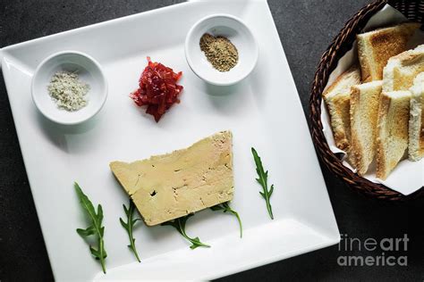 Traditional French Foie Gras Pate And Toast Starter Snack Platte ...