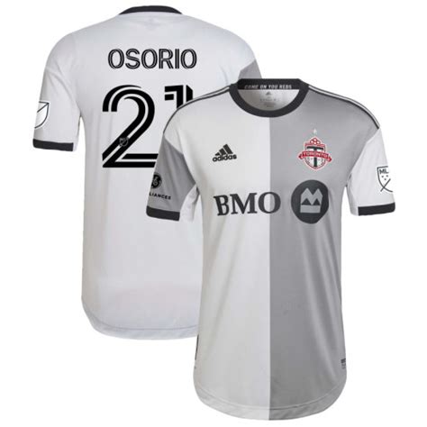 2022 23 Toronto Fc Away Authentic Gray Jersey With 21 Jonathan Osorio