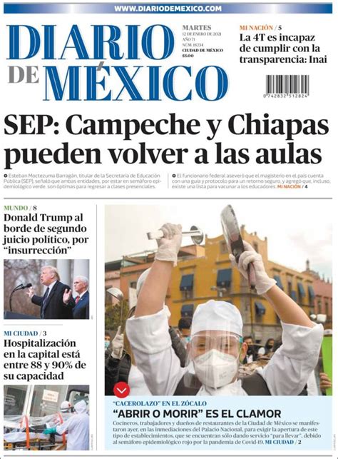 Compartir 37 Imagen Portadas Periodicos Hoy Mexico Thptnganamst Edu Vn