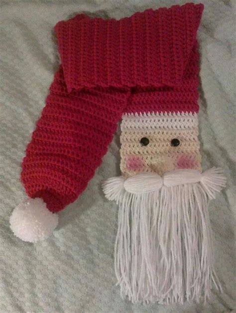 Santa Scarf Crochet Santa Santa Scarf Yarn Projects