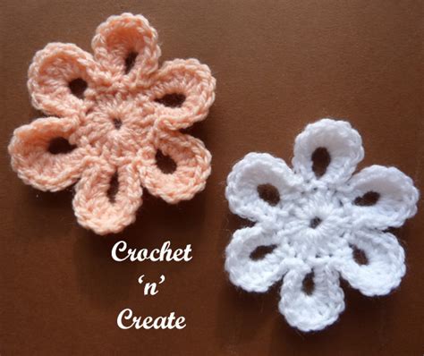 Crochet Six Petal Flower Free Crochet Pattern On Crochet N Create