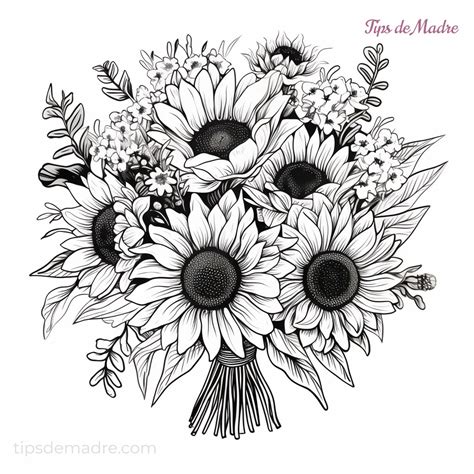 Dibujos de flores para colorear e imprimir - Tips de Madre