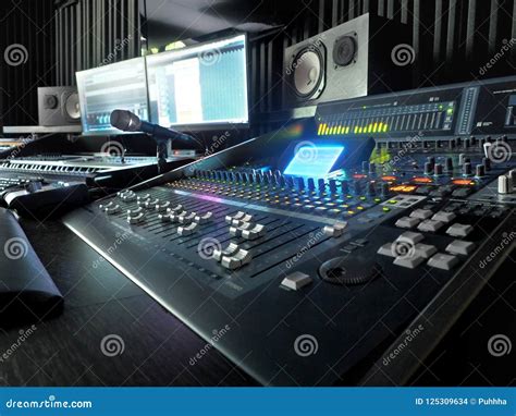 Studio Recording Microphone With Sound Equalizer Royalty-Free Stock Image | CartoonDealer.com ...