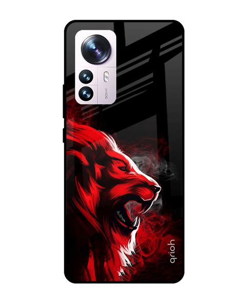 Buy Red Angry Lion Printed Premium Glass Cover For Mi Pro G Impact