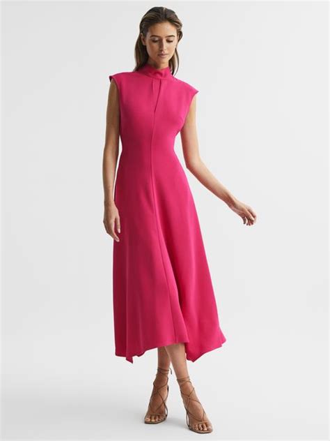 Reiss Livvy Open Back Midi Dress Reiss Usa