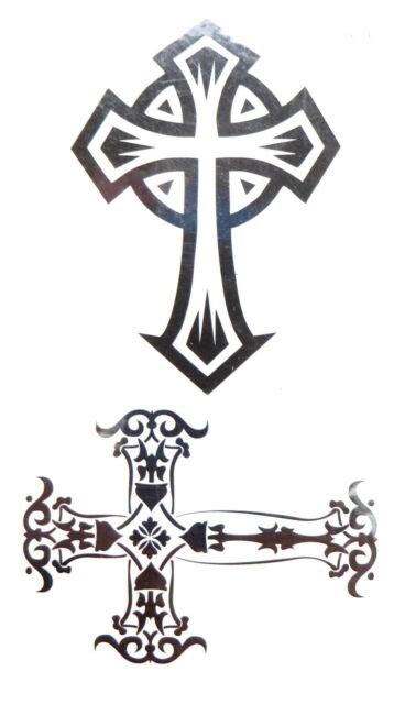 Cross Religious Temporary Tattoo Body Art Tattoo Ebay