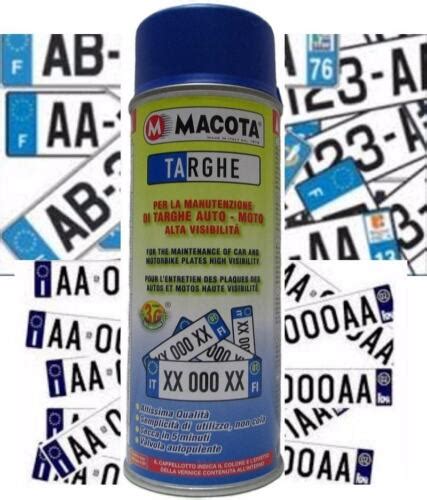 MACOTA Bleu Plaques D Immatriculation Vernis Spray 400ml Peinture