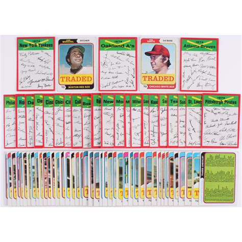 Lot Of 2 Complete Baseball Card Sets With 1974 Topps Team Checklists