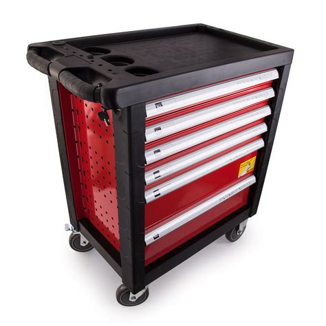 Toolstop Toolstop RED1337 6 Drawer Tool Trolley In Red With 159 Piece