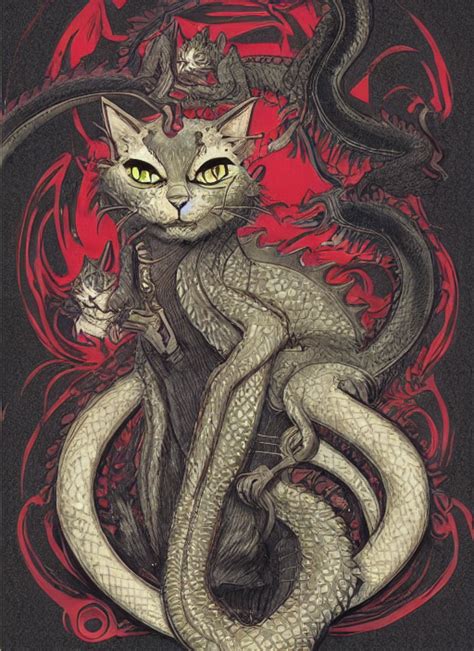 KREA AI Cat Dragon Victorian Era By Miyazaki Hayao Manga S