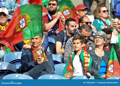 Porto Portuglal June 09 2019 Portuguese Fans In The Stadium