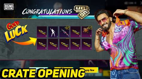 Ranveer Singh Crate Opening Rs Crate Opening BGMI Free Unlimited