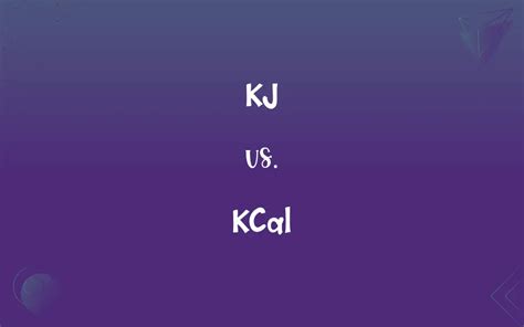 Kj Vs Kcal Whats The Difference