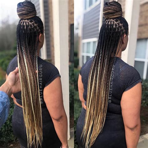 Medium Ombre Knotless Braids Nilestorsten