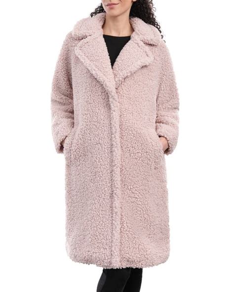 Lucky Brand Faux Shearling Coat In Bare Pink At Nordstrom Rack Lyst