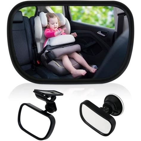 Miroir Auto Bébé Rétroviseur 2 en 1 Retroviseur De Surveillance