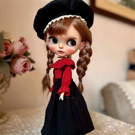 Shirtskirtsocksberet Neo Blythe Doll Clothes Ob24 Ob22 Azone 1 6 Bjd