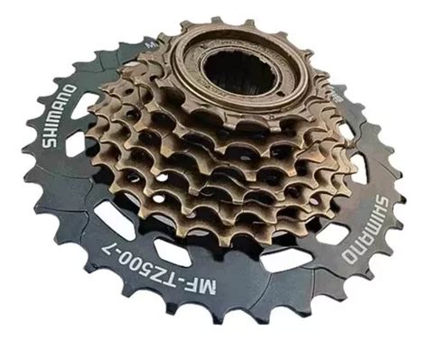 Catraca Rosca Roda Livre Shimano Tz500 14 34 7v Megarange Frete grátis