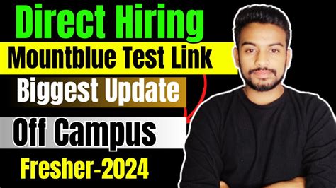 Direct Hiring Test Update Biggest Off Campus Drive