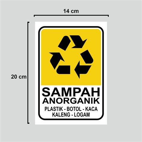 Jual Stiker Penanda Tempat Jenis Sampah Stiker Sampah Organik