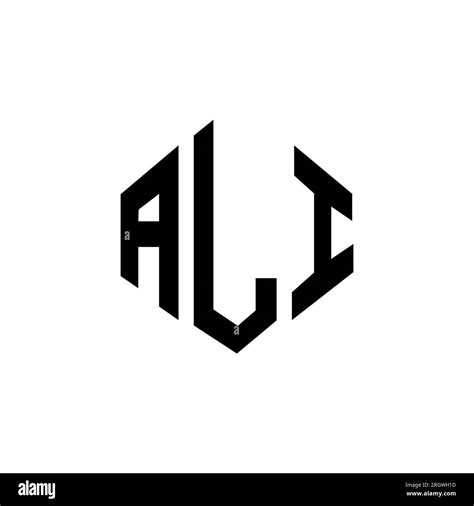 Ali Letter Logo Design With Polygon Shape Ali Polygon And Cube Shape