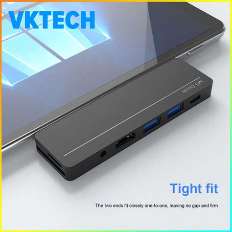 Type C Vktech Dual Adapter Hub Dock Para Sa Surface Pro X Pro Usb