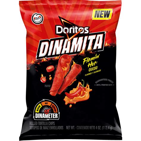 Doritos Dinamita Flamin Hot Queso Flavored Rolled Tortilla Chips SmartLabel