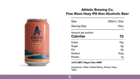 Athletic Brewing Free Wave Hazy Ipa Non Alcoholic Beer 6 Pack