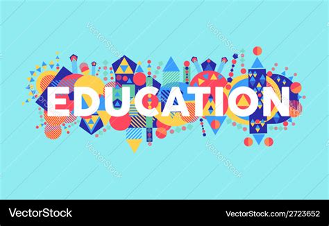 Creative Education Concept Font Royalty Free Vector Image