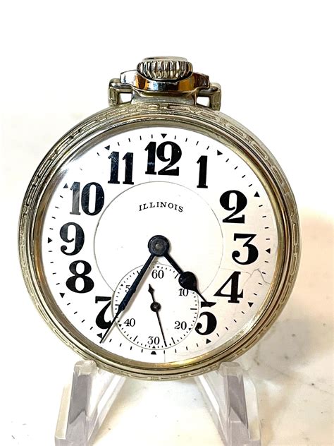 Illinois 60 Hour Bunn Special Railroad Pocket Watch 4 4 Time