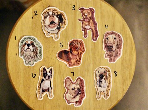 Dog Breed Stickers Funny Dog Stickers Pet Stickers Hand Drawn