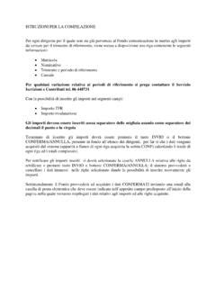 ISTRUZIONI PER LA COMPILAZIONE Istruzioni Per La Compilazione Pdf