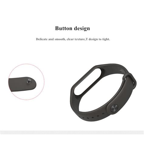 Silicone Strap Watchband Untuk Xiaomi Mi Band Replika Black