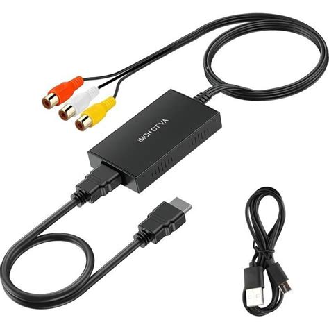 Adaptateur Rca Vers Hdmi 1080P Av Vers Hdmi Adaptateur Rca Vers Hdmi