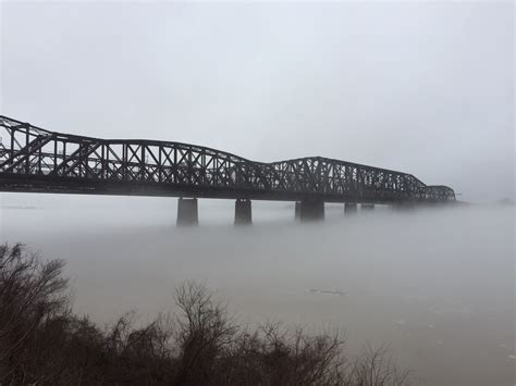 Memphis Arkansas Bridge Rising Above The Misty Mississippi Arkansas