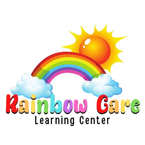 Daycare Logo Childcare Logo Learning Center Logo Rainbow Logo Kids