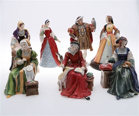 A Set Of Doulton Henry Viii And His Six Wives Ceramics And Porcelain