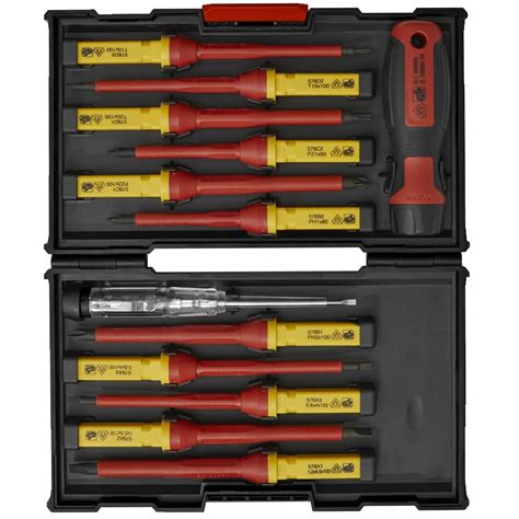 Sealey Screwdriver Set Pc Interchangeable Magnetized Tips Vde