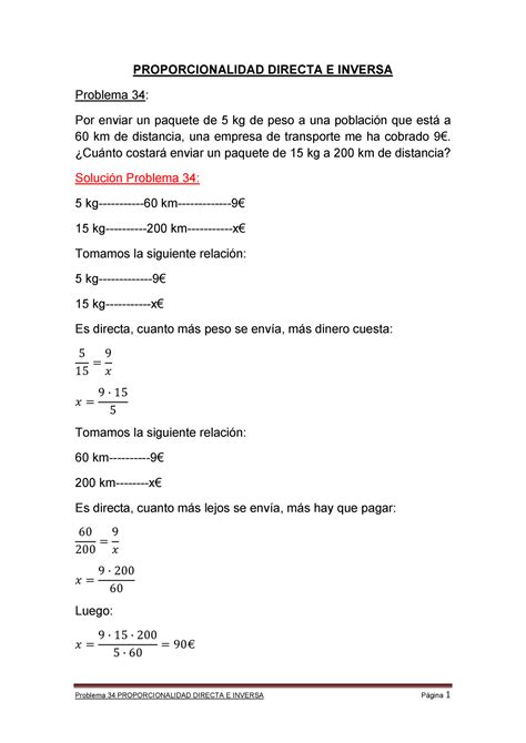 Solucic 3b3n Proporcionalidad Directa E Inversa 34 Problema 34