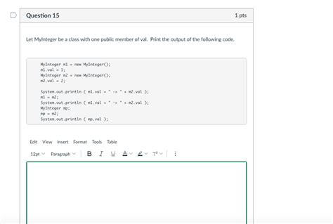 Solved Question Pts Print The Output Of The Following Chegg