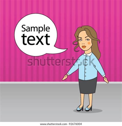 Cute Cartoon Female Teacher Stock Vector Royalty Free 92676004