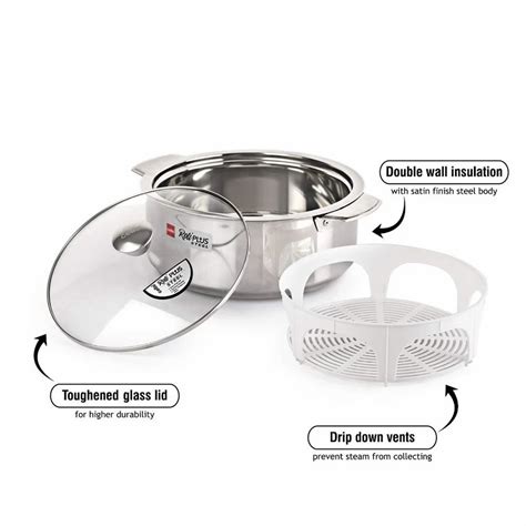 Stainless Steel Cello Roti Plus Insulated Hot Pot 3 Litre At 1599 Piece In Chennai