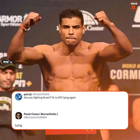 Mma Orbit On Twitter Paulo Costa Indicates That His Fight With