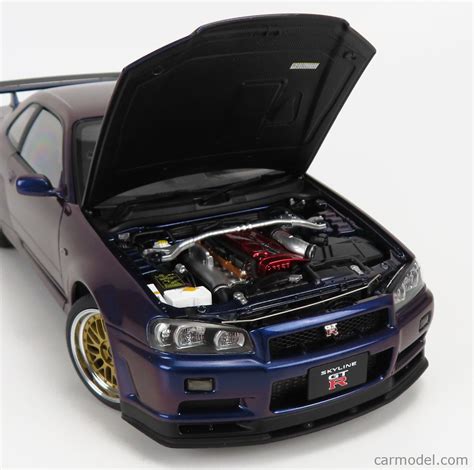 AUTOART 77403 Scale 1 18 NISSAN SKYLINE GT R R34 V SPEC II NUR WITH