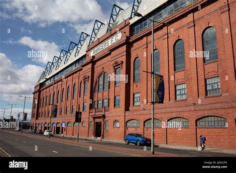 Views Of Exterior Of Ibrox Stadium Home To Rangers Football Club In