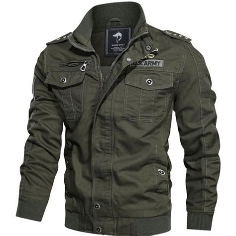 Homme Veste De Travail En Coton Militaire Arm E Style Avec Doublure En