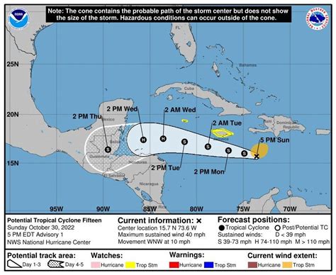 Se Forma Potencial Cicl N Tropical Fifteen En El Mar Caribe Central